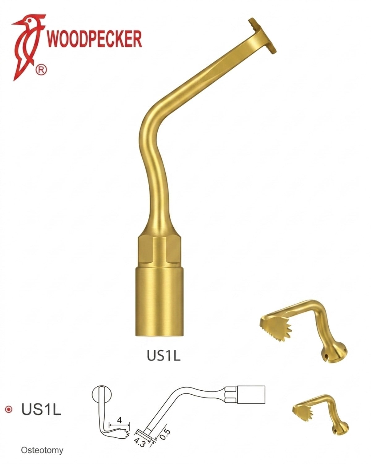Woodpecker US1L Ultrasurgery Kemik Kesme Ucu