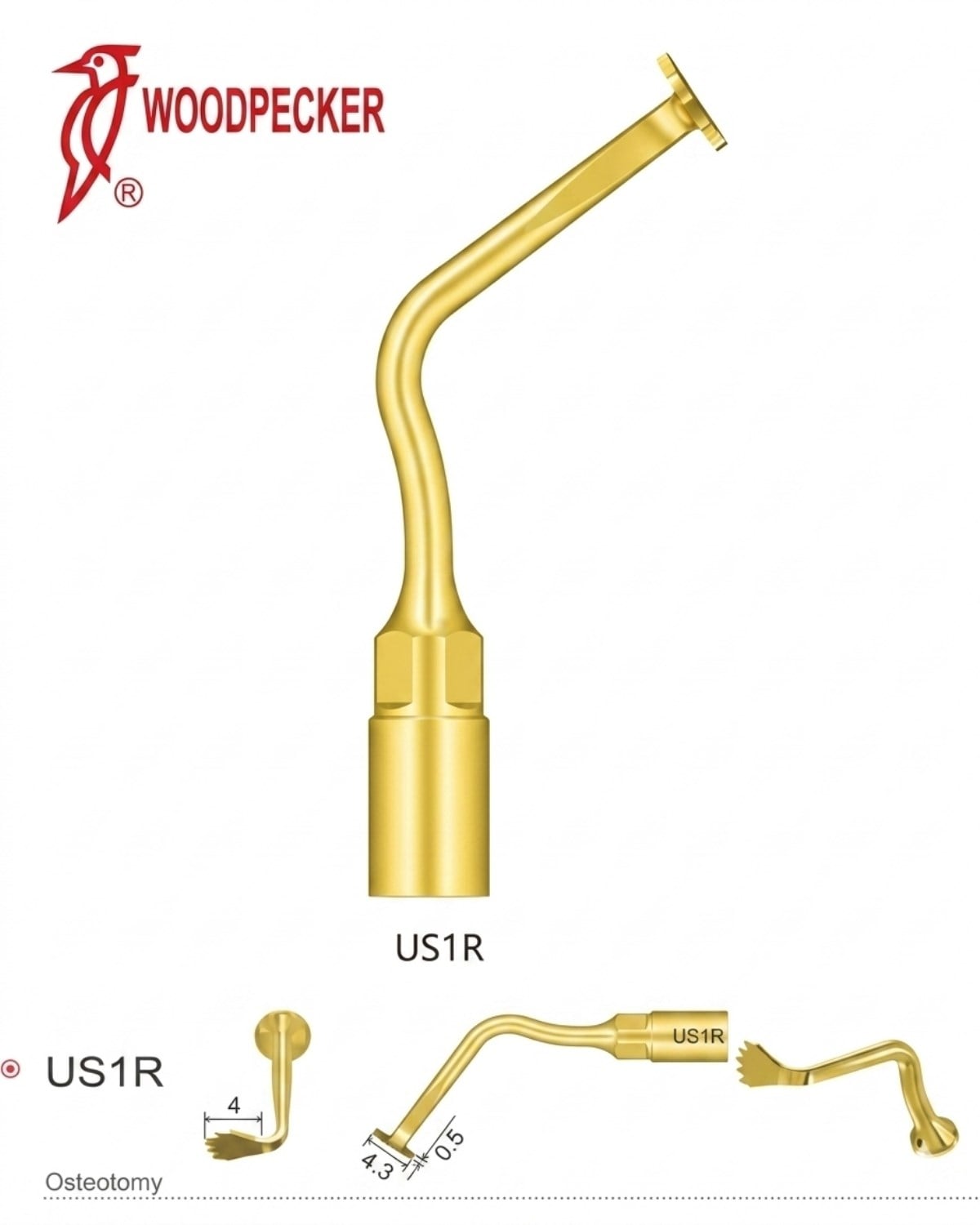 Woodpecker US1R Ultrasurgery Kemik Kesme Ucu
