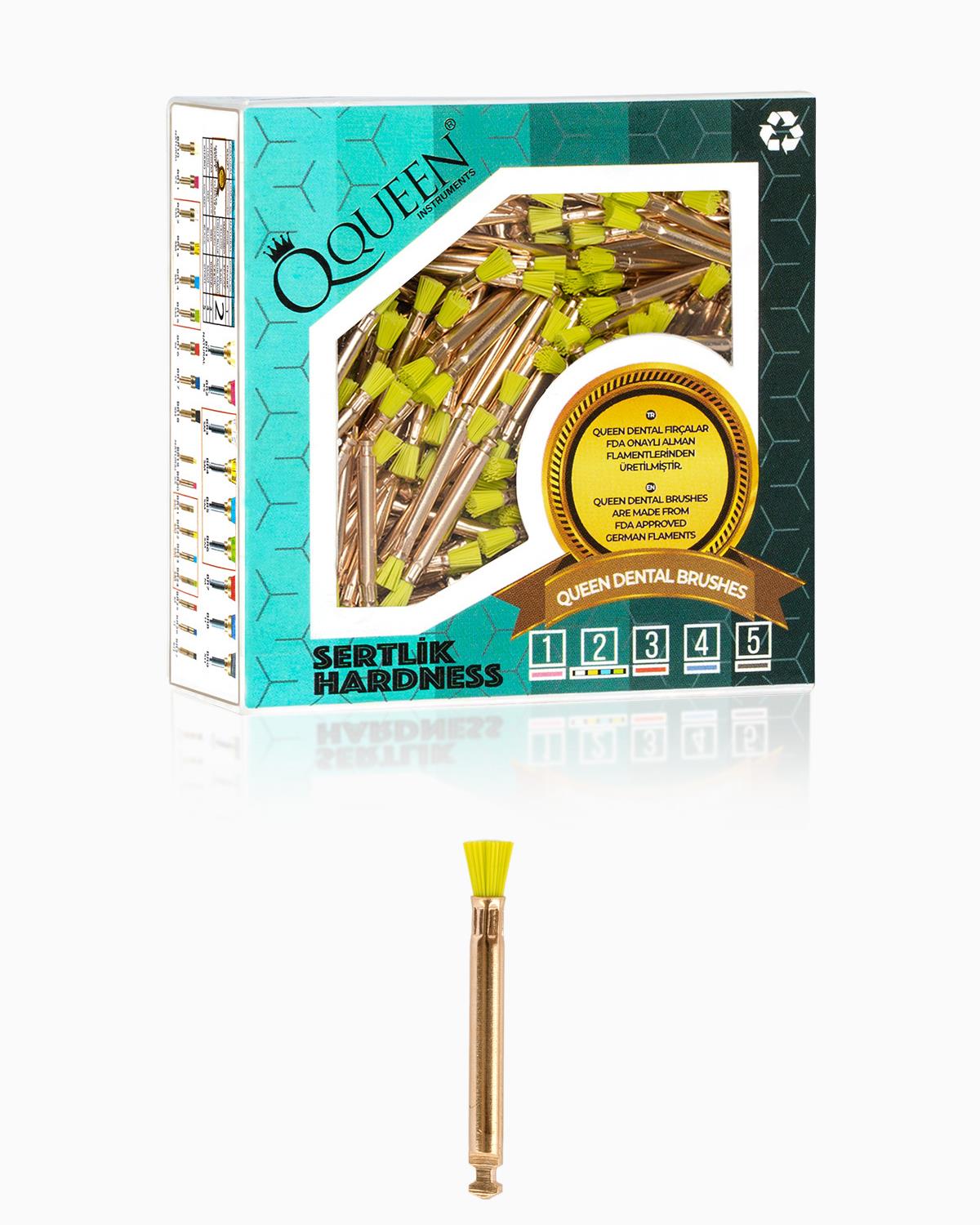 Yesil yumusak (Sertlik 2) polisaj fırçası 3mm