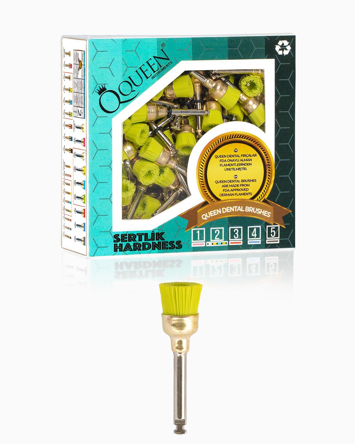 Yeşil yumuşak (Sertlik 2) polisaj fırçası 7mm