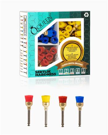 Polisaj Fırçası, Çanaklı Tip, Karısık 4 Renk, 4 Sertlikte, 7mm.