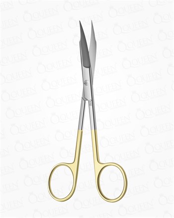 TC,Tungsten Carbide Eğri Cerrahi Makas Goldmann-Fox 13cm