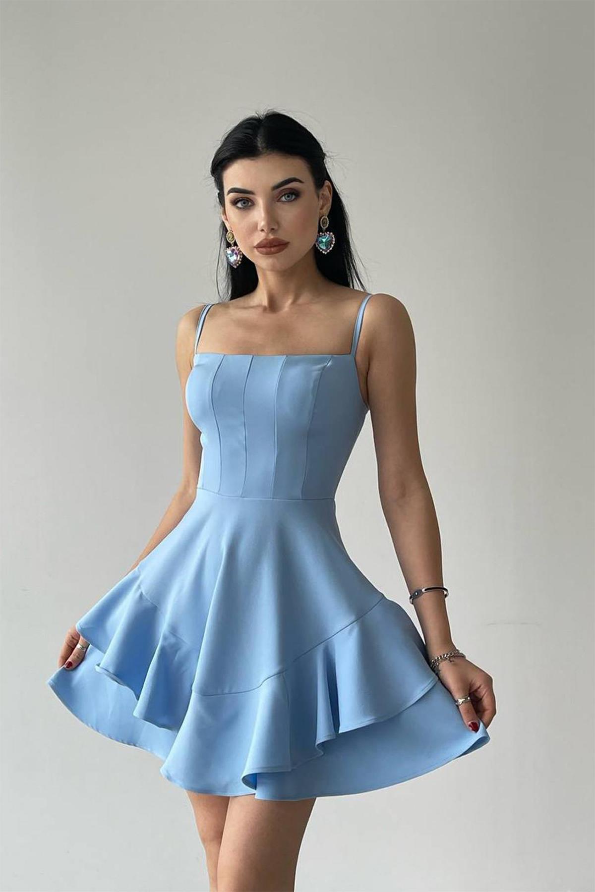 فستان مكشكش بتنورة الحب