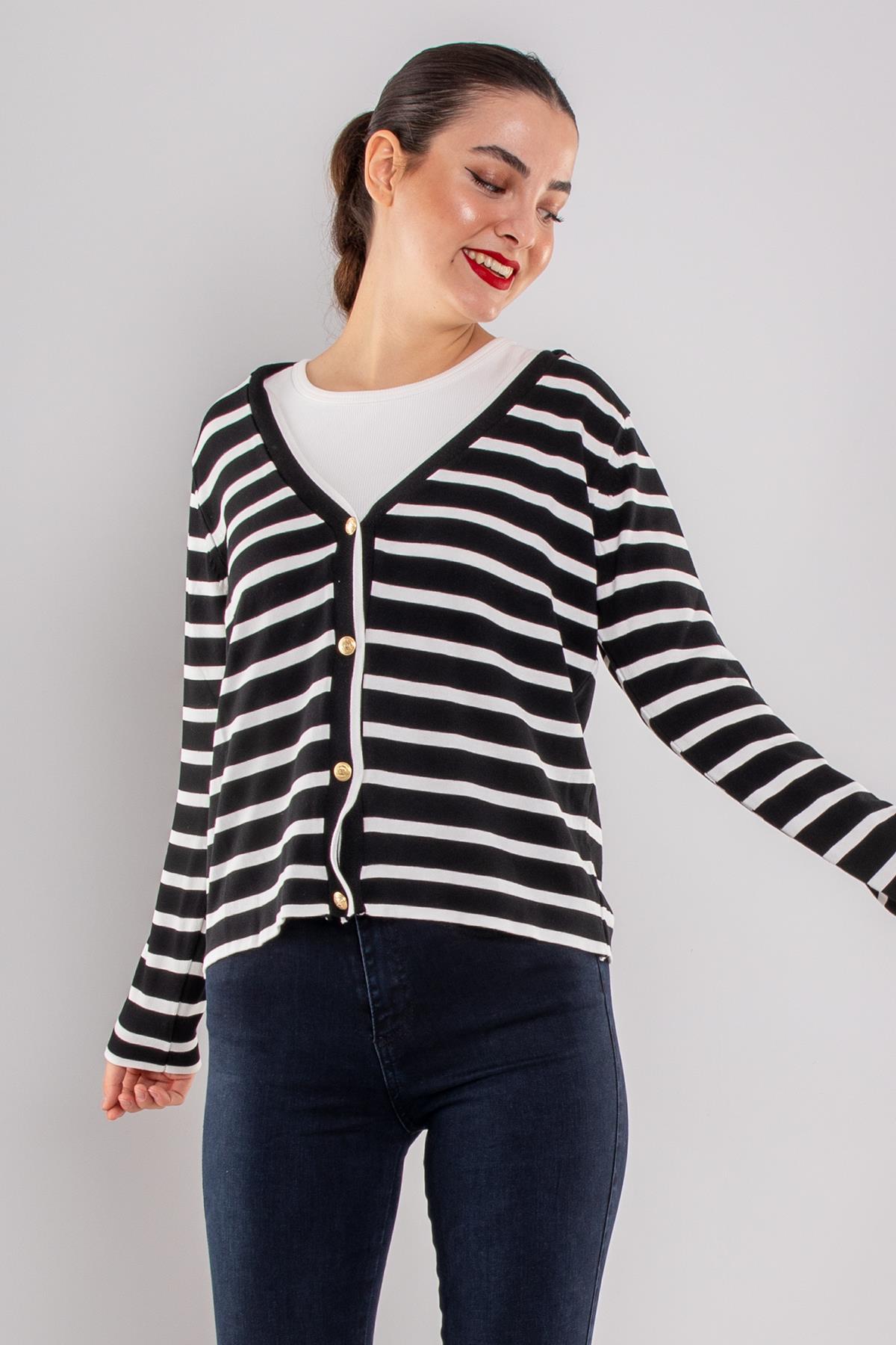 GESTREIFTER CARDIGAN