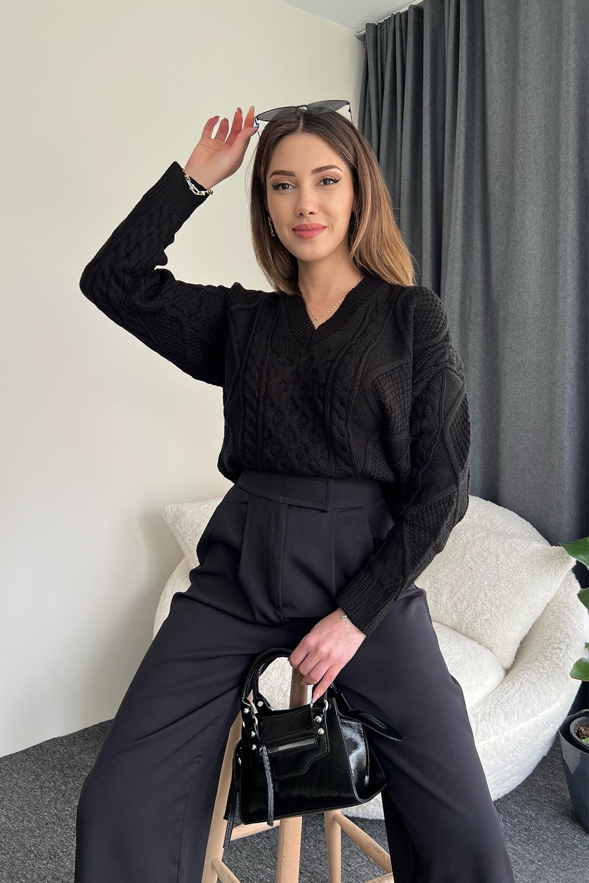 سترة بنمط محبوك