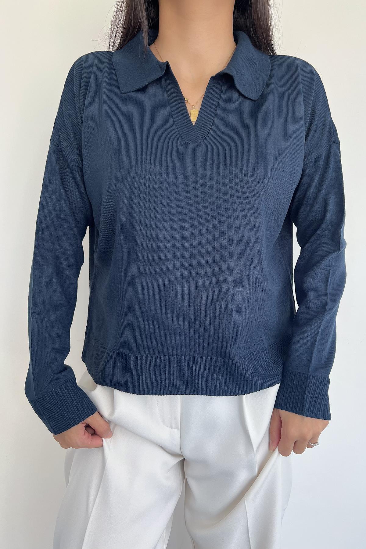 POLO YAKA TRİKO LACİVERT