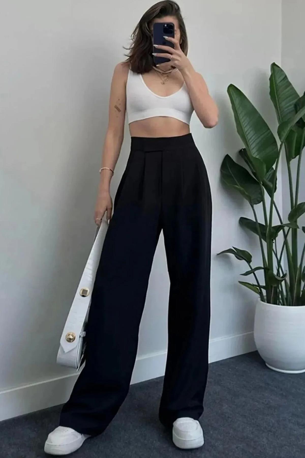 CIRT KAPAMALI PALAZZO PANTOLON