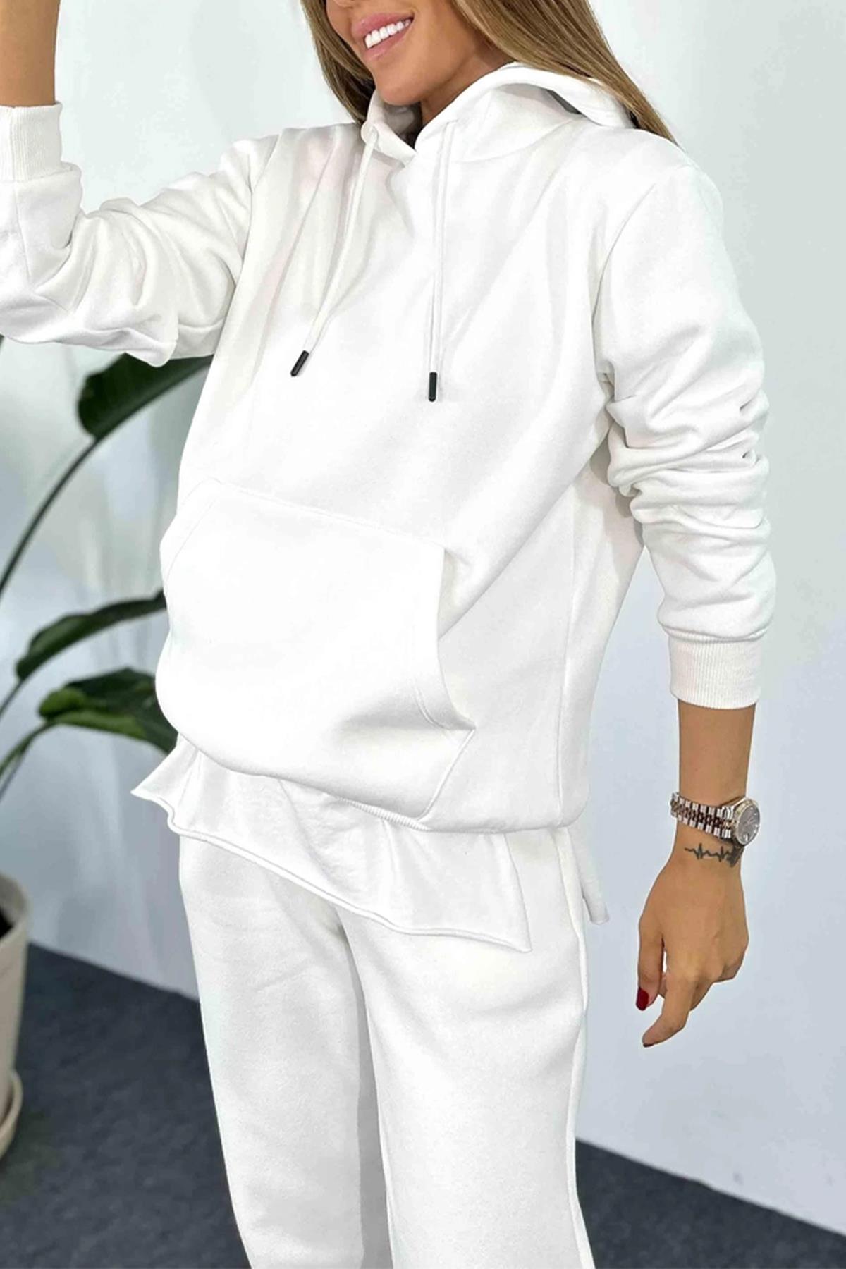 KANGAROO POCKET HOODED FLEECE SWEATSHIRT