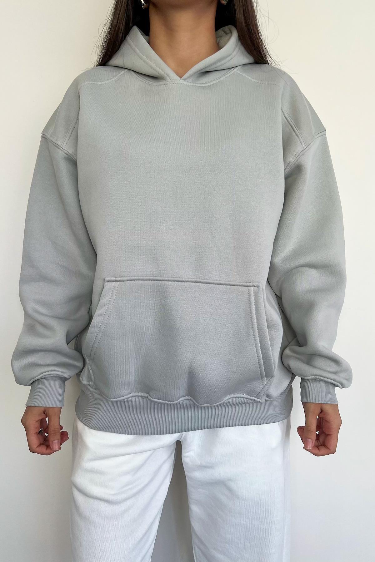BASIC-SWEATSHIRT MIT KAPUZE