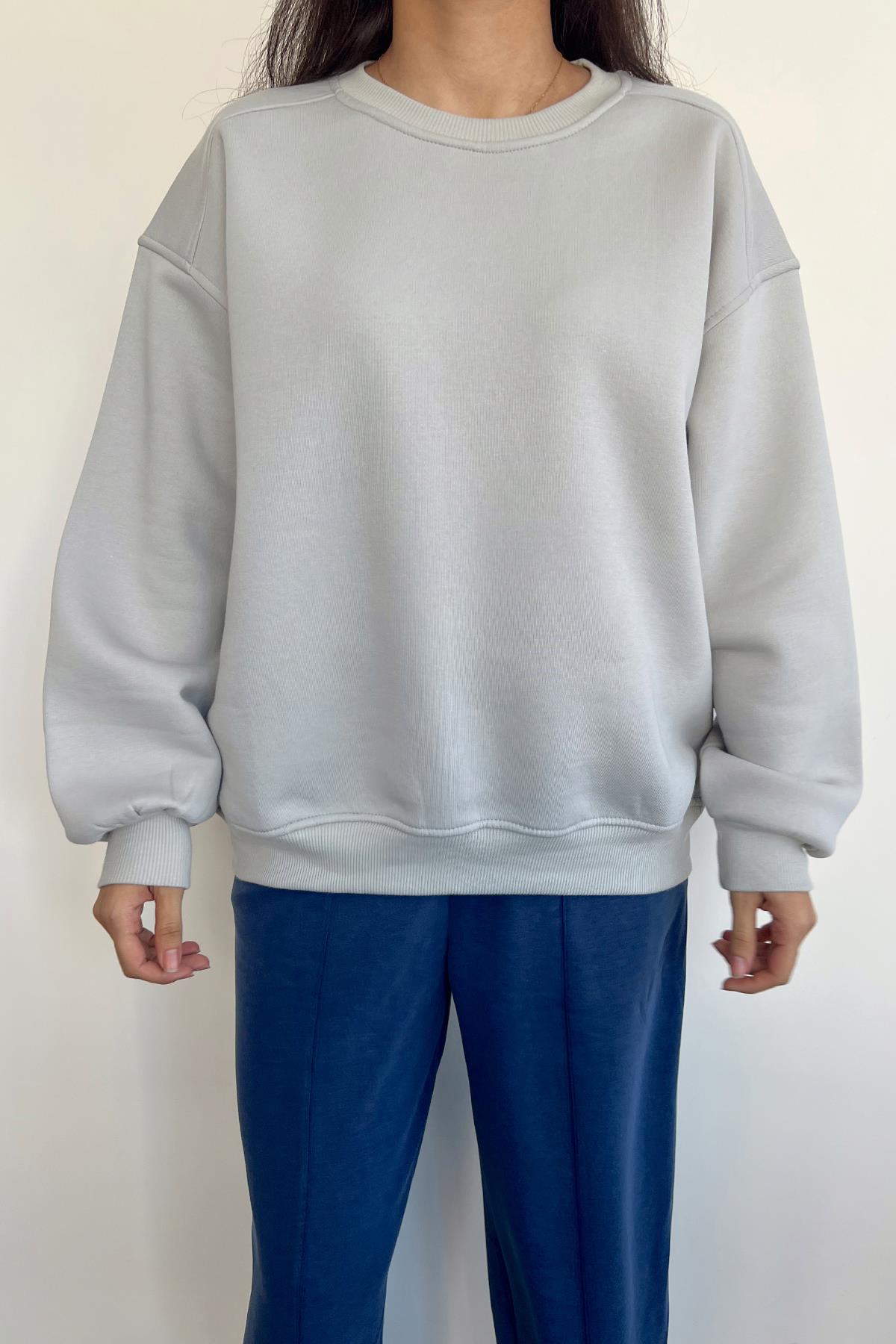 OMZU ROBALI SWEATSHIRT GRİ