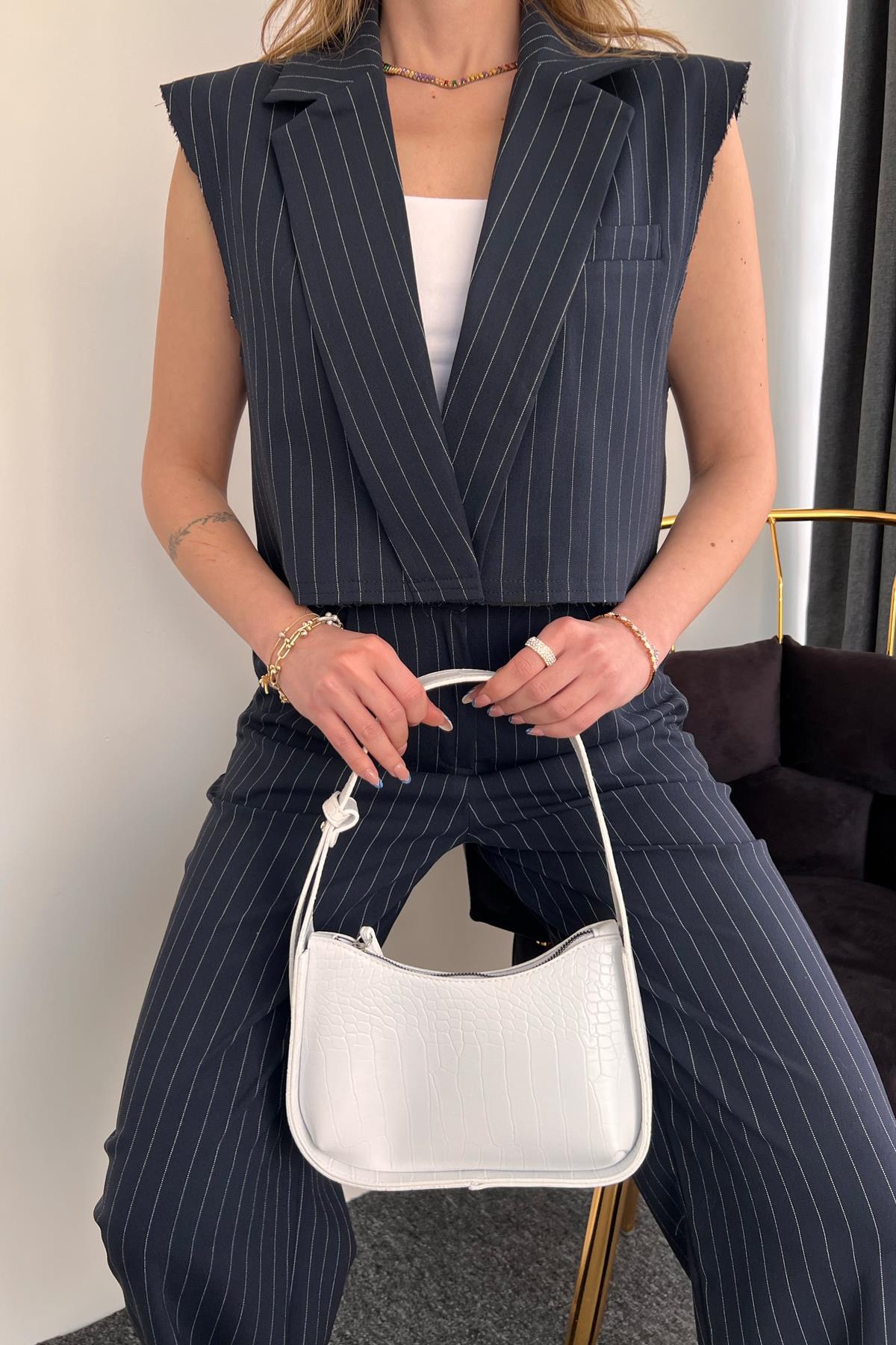 ЖИЛЕТ БРЮКИ КОСТЮМ В ПОЛОСКУ