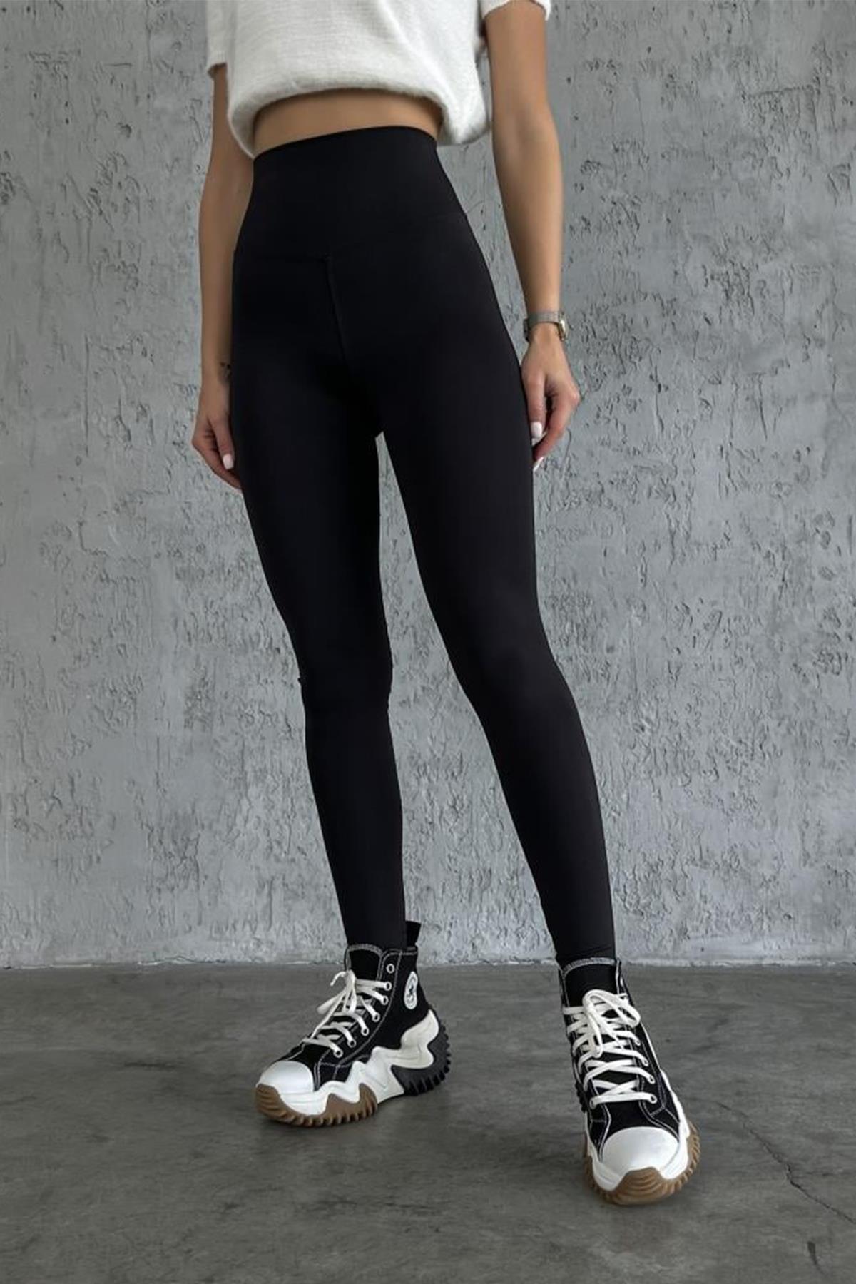 MODAL KUMAŞ FİT TAYT SİYAH