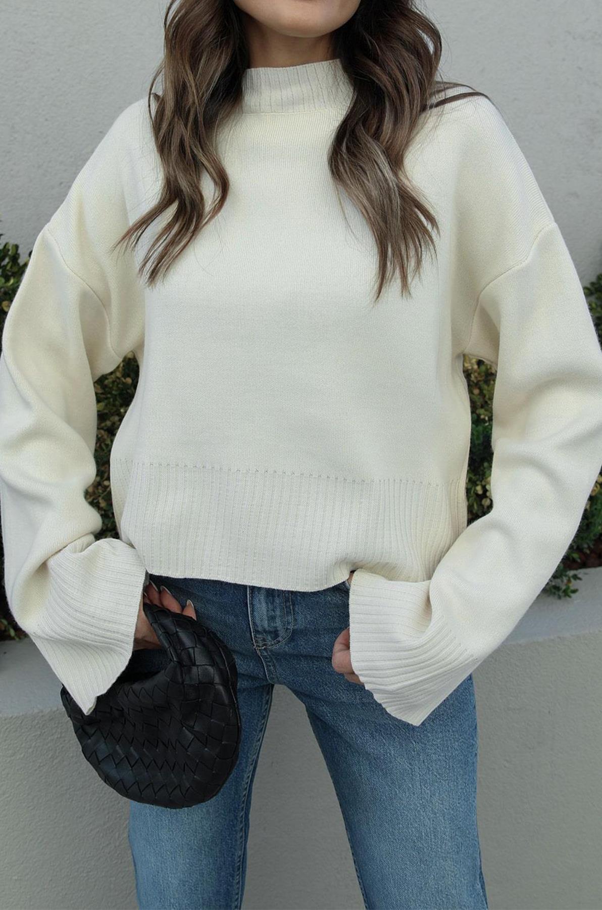 BALIKÇI YAKA UZUN WITH CROP TRİKO