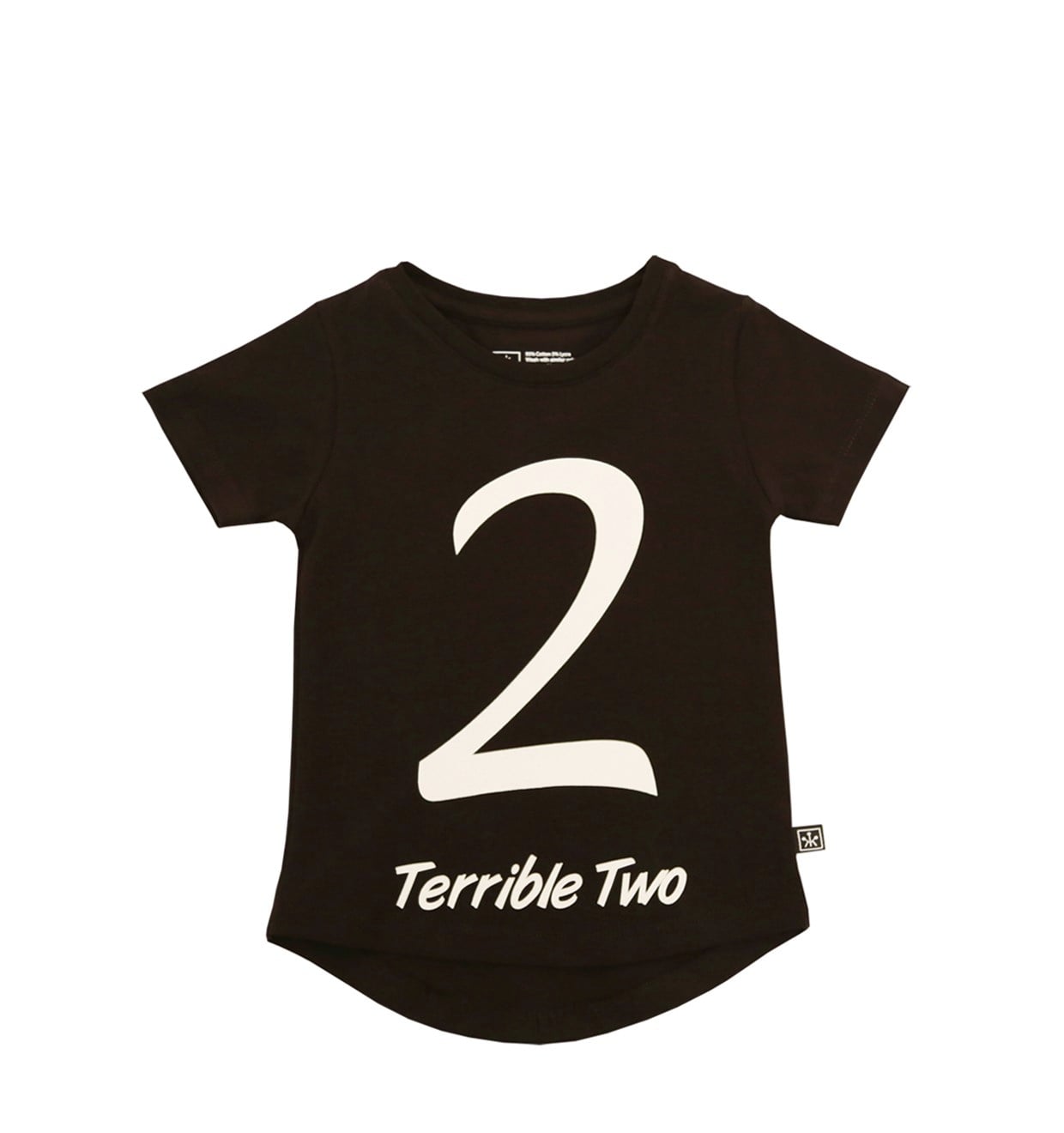 2 yaş 'Terrible Two' T-shirt / Siyah