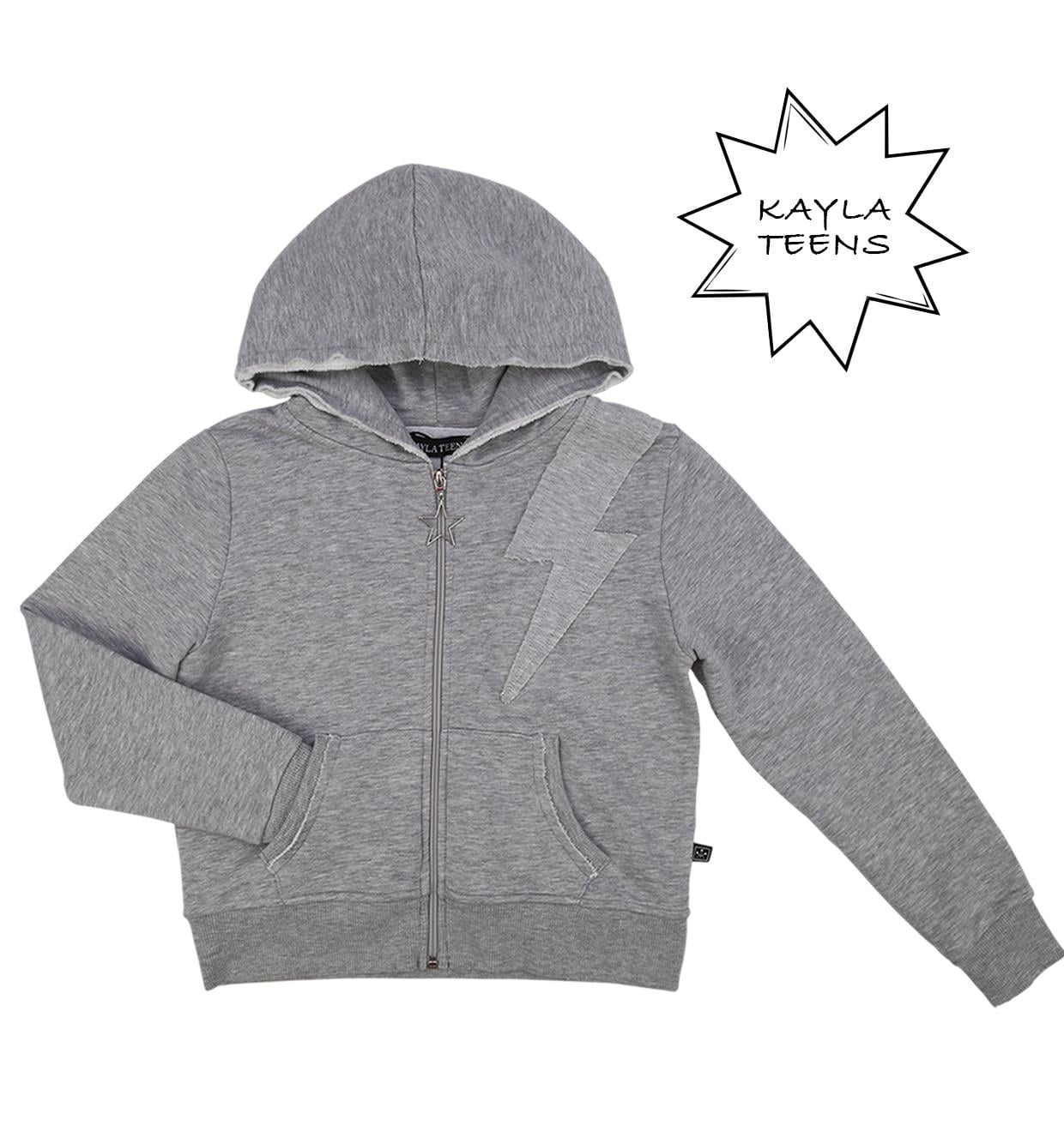 Kayla Teens - Slash Fermuarlı Kapüşonlu Sweat-Ceket