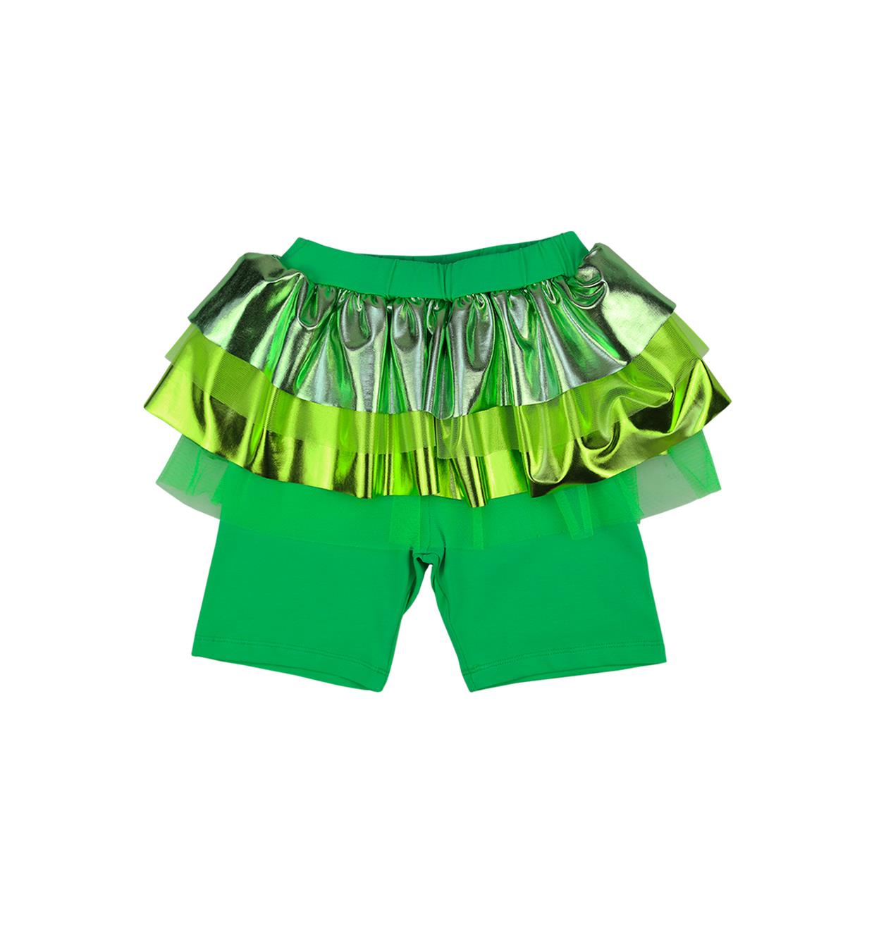 Metallic Green Midi Tutu Tayt