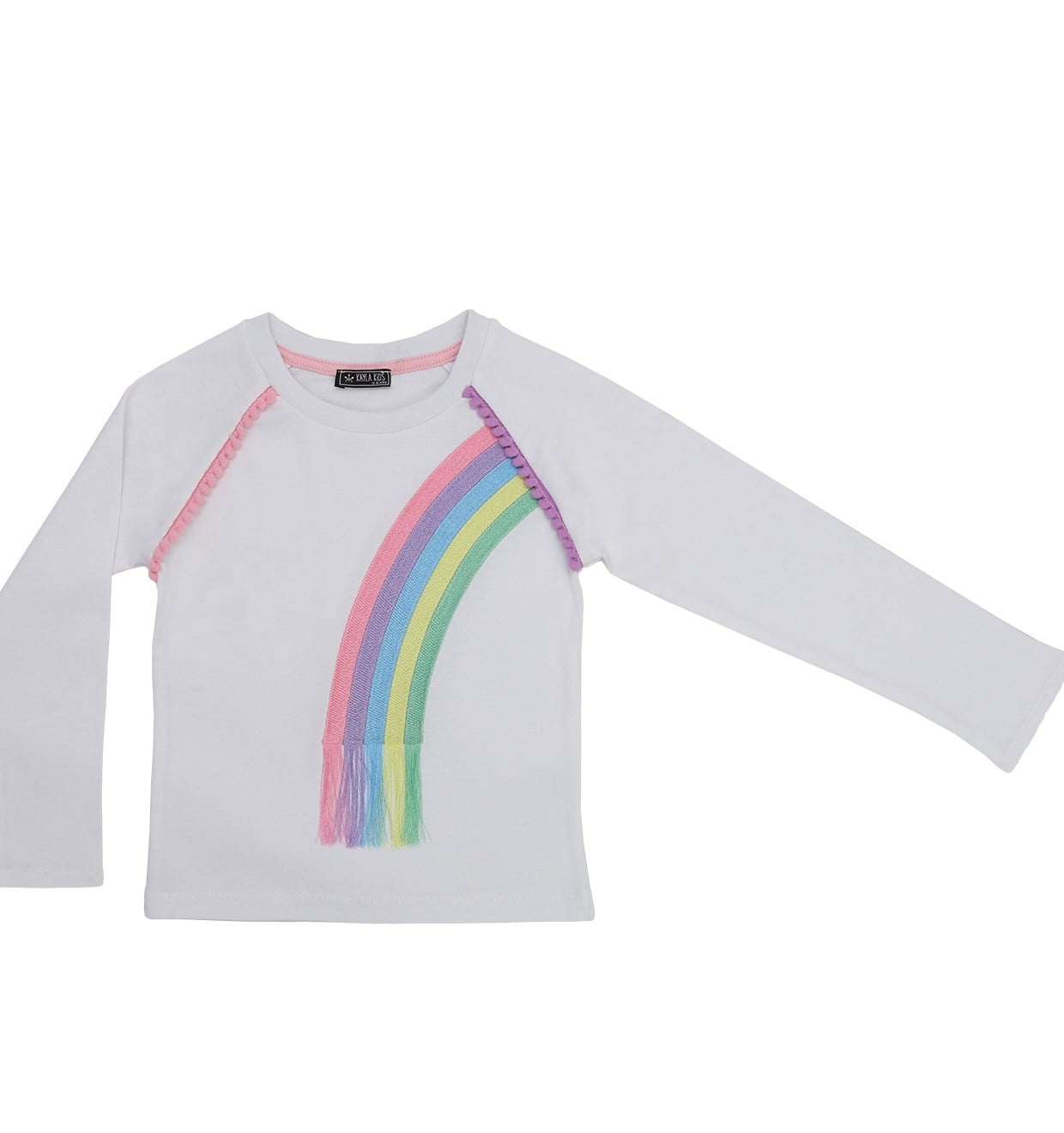Rainbow Pompom T-shirt