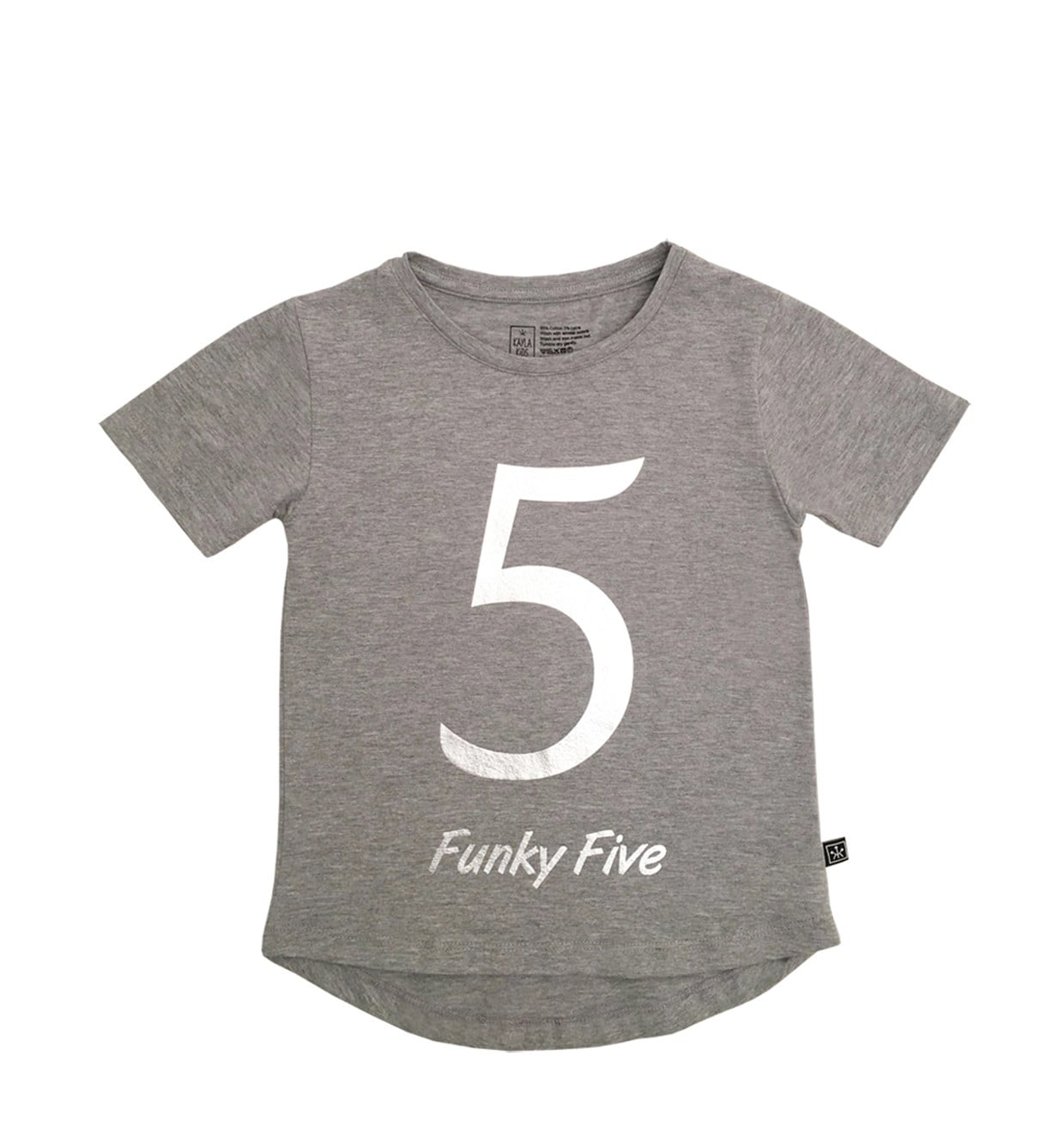 5 yaş 'Funky Five' T-shirt / Gri