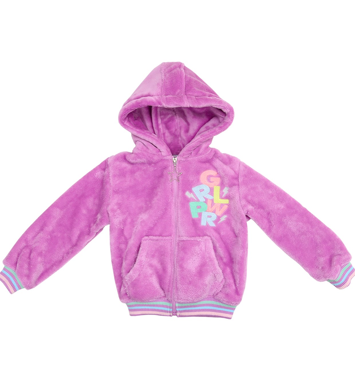 Girl Power Peluş Mont / Lila
