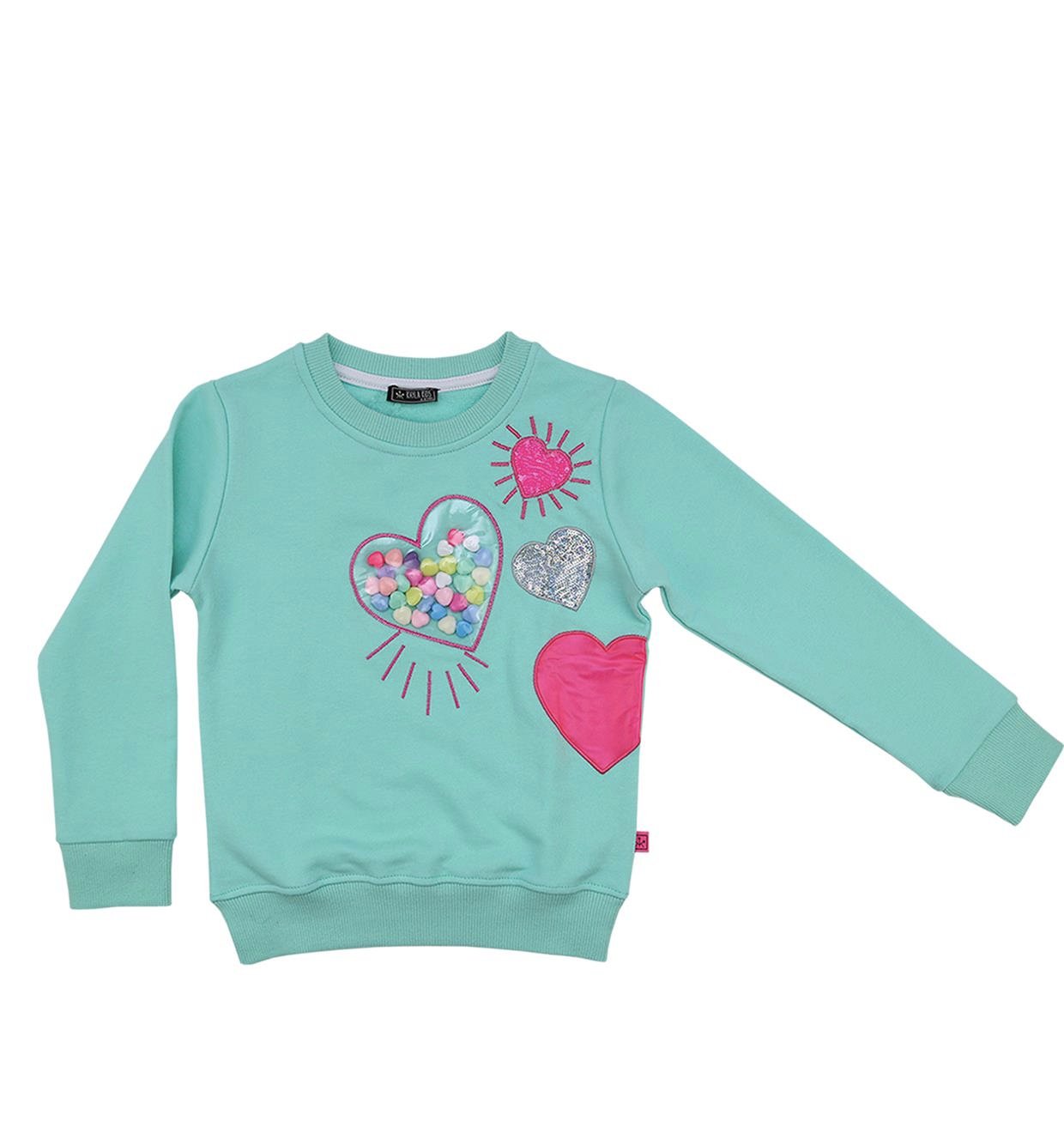 Heart Beads Boncuklu Sweatshirt