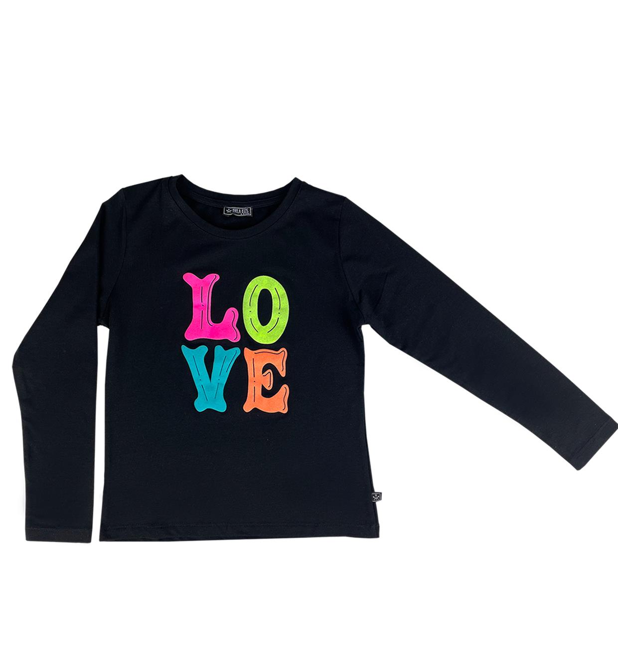 Love Puff T-shirt / Siyah