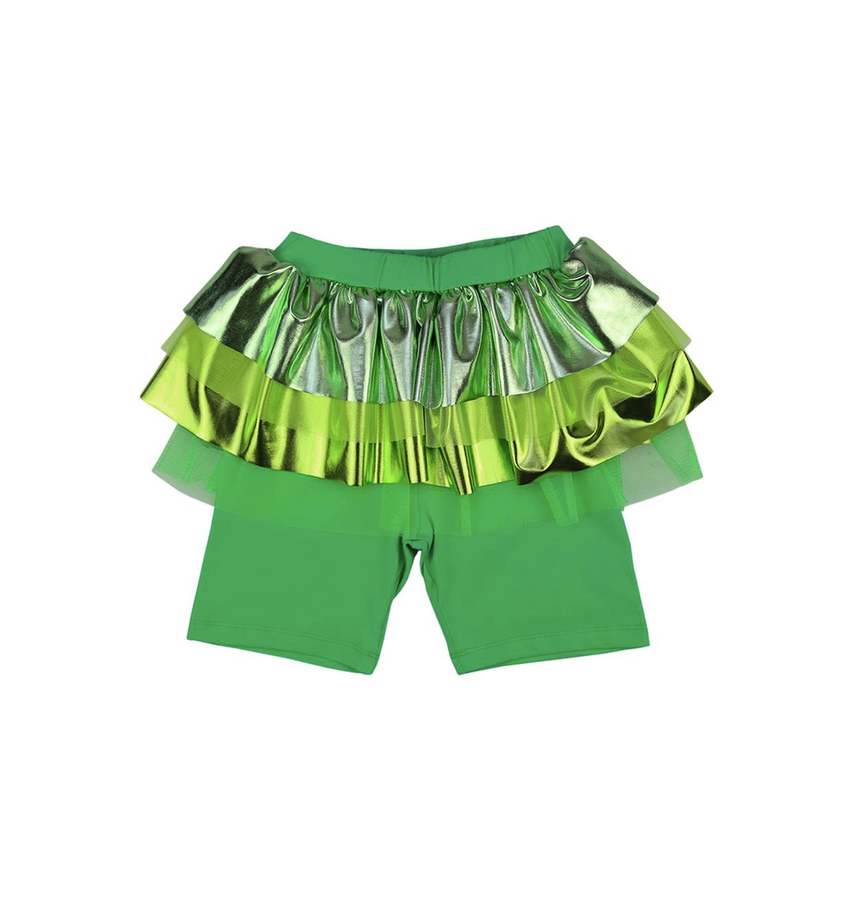 Metallic Green Midi Tutu Tayt
