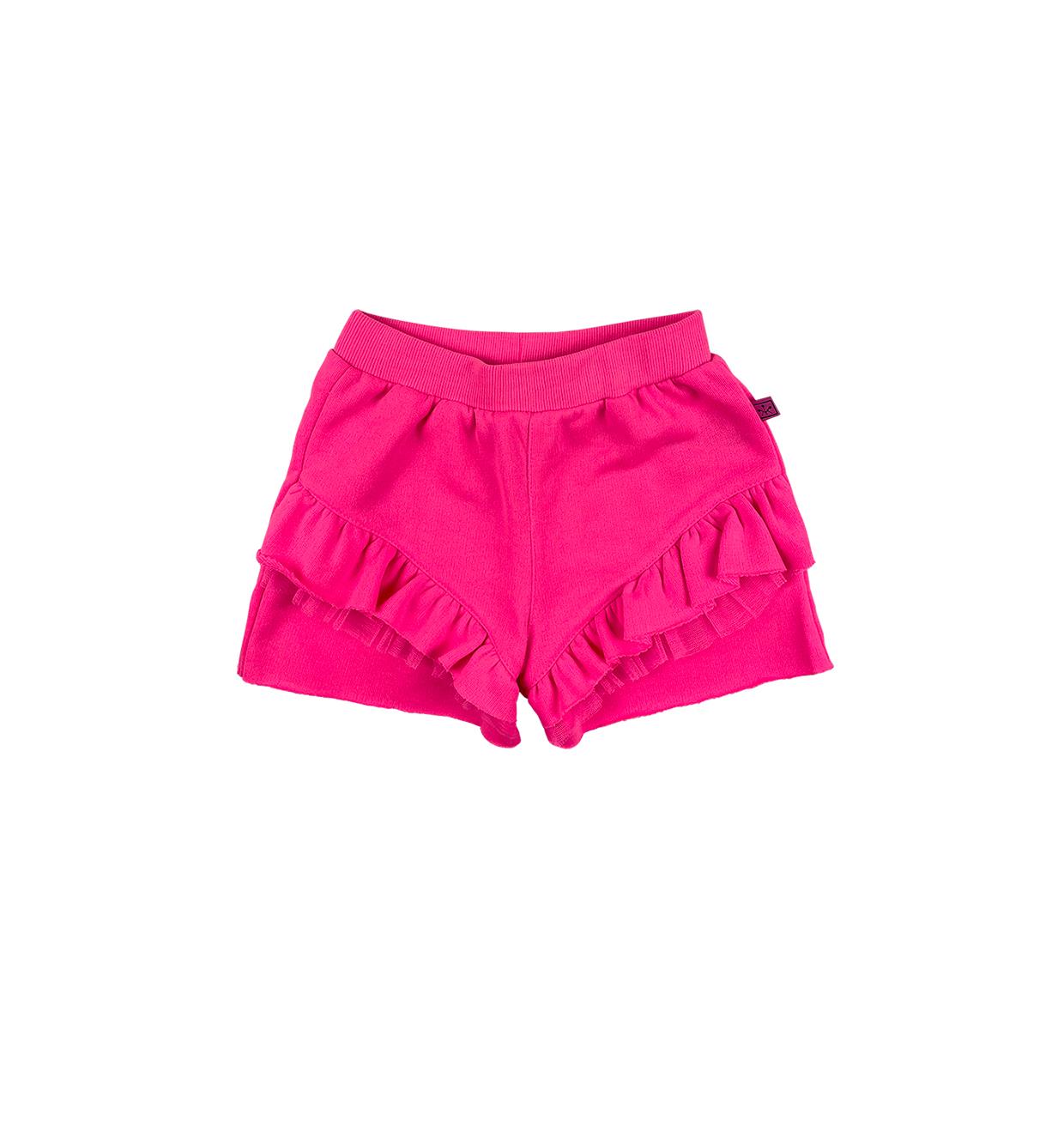 Neon Pink Ruffle Şort