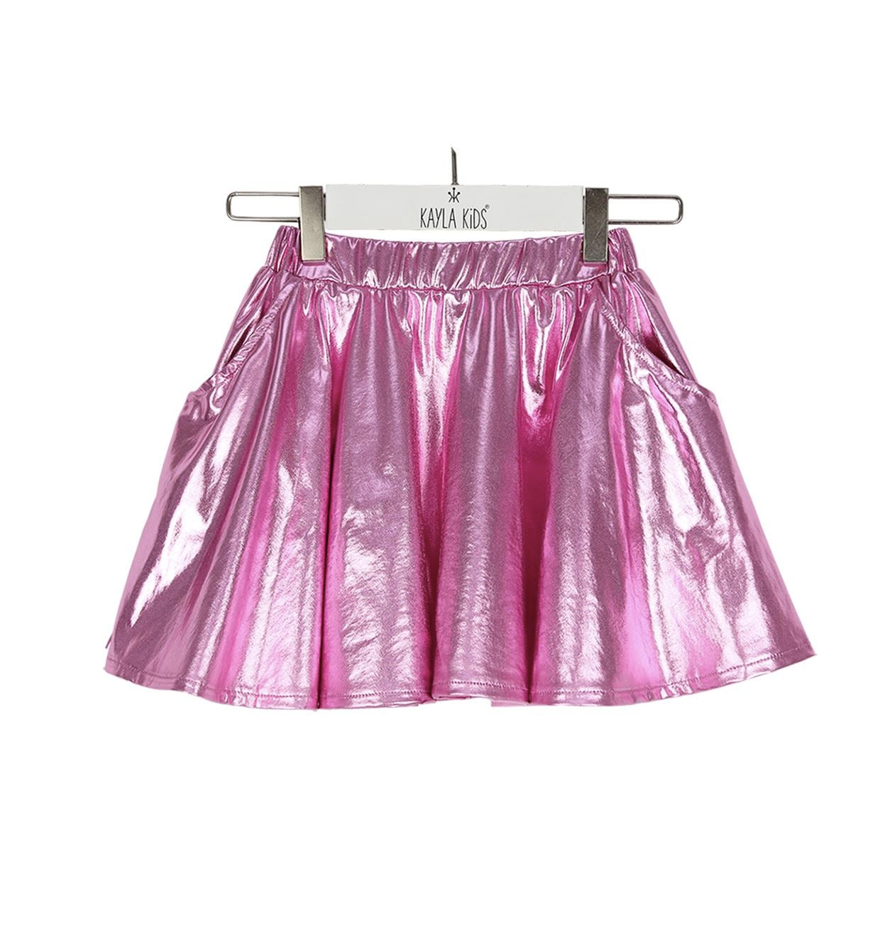 Pembe Cepli Metalik Etek