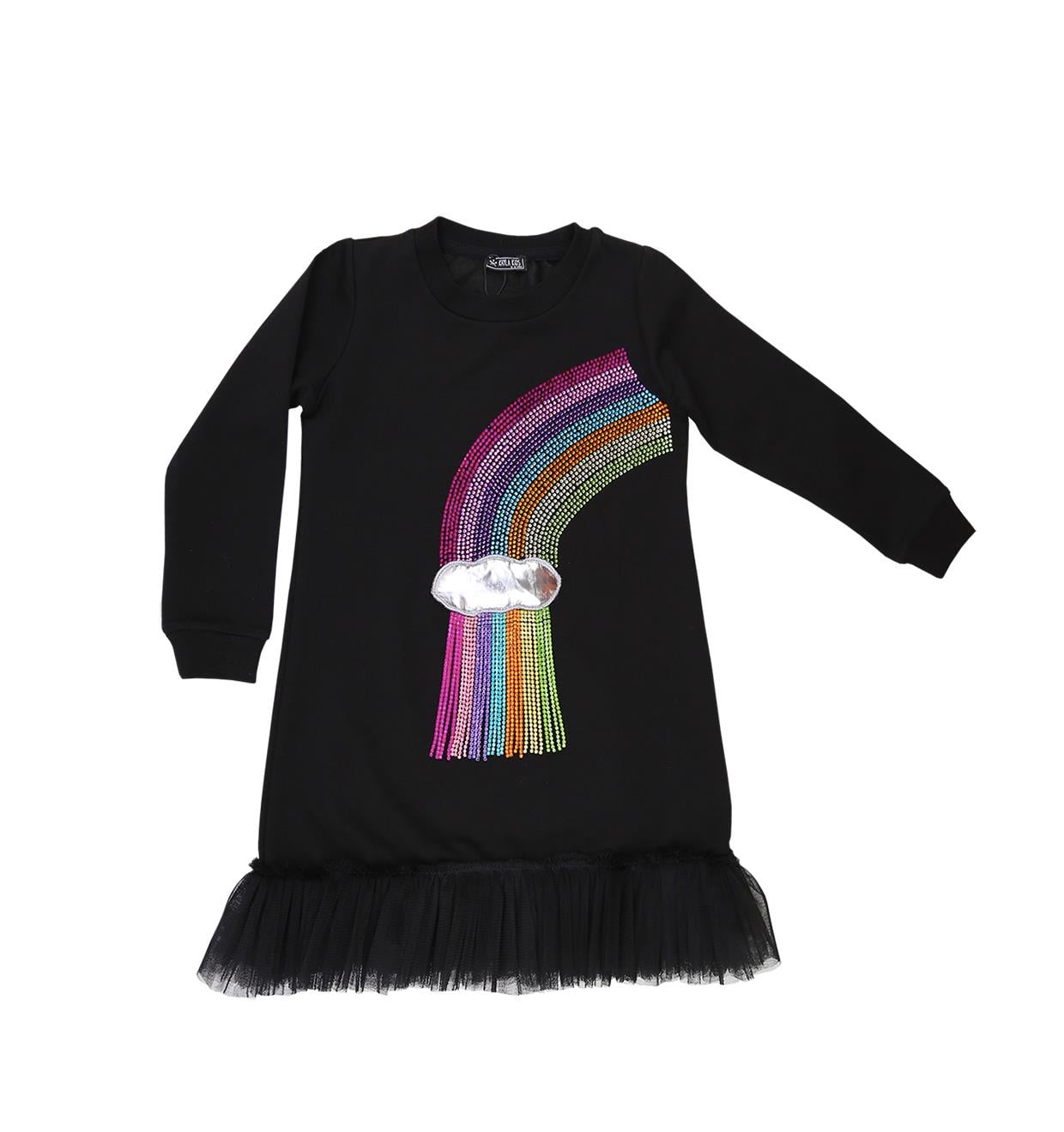 Rainbow Zincir Taşlı Elbise