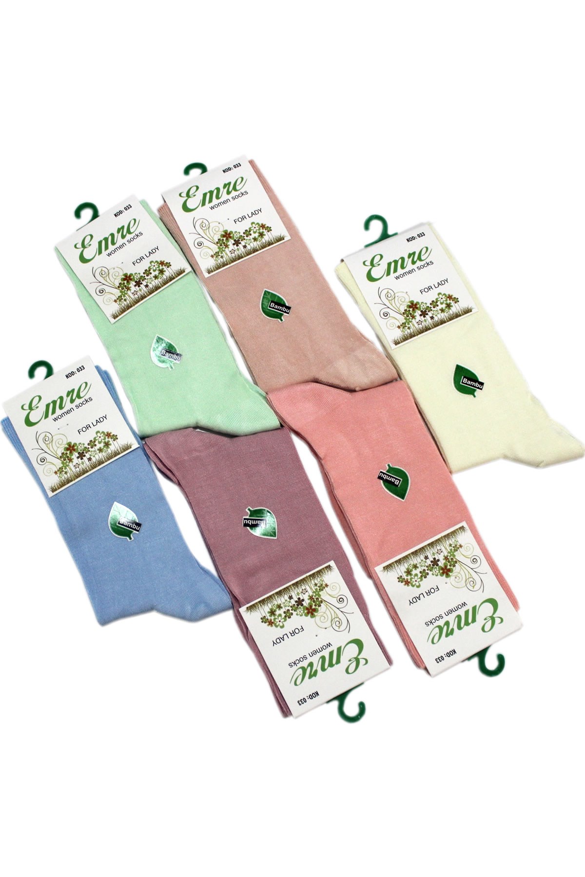 Emre 033 Bambu Bayan Soket Çorap Adet Karışık Renkler