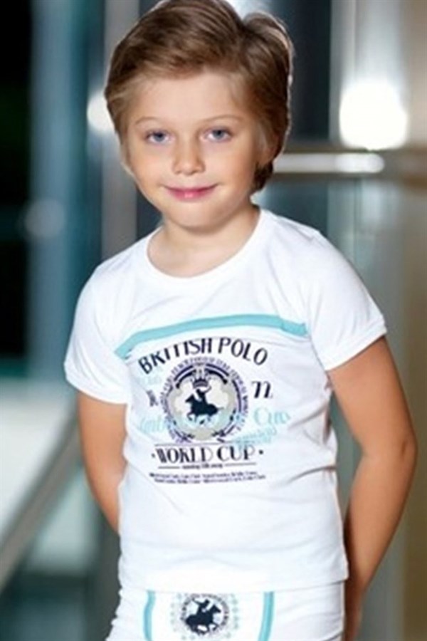 Polo Baskı Erkek Çocuk T-shirt 1517