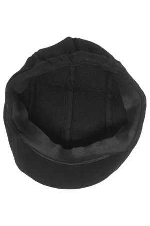 yoncatoptan Kış ve Sonbahar için Kulaksız Siyah Kasket Şapka Rahat ve Esnek