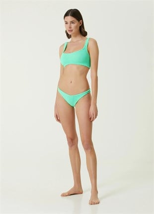 tek omuz siyah beyaz mayo plain'white' swimsuit