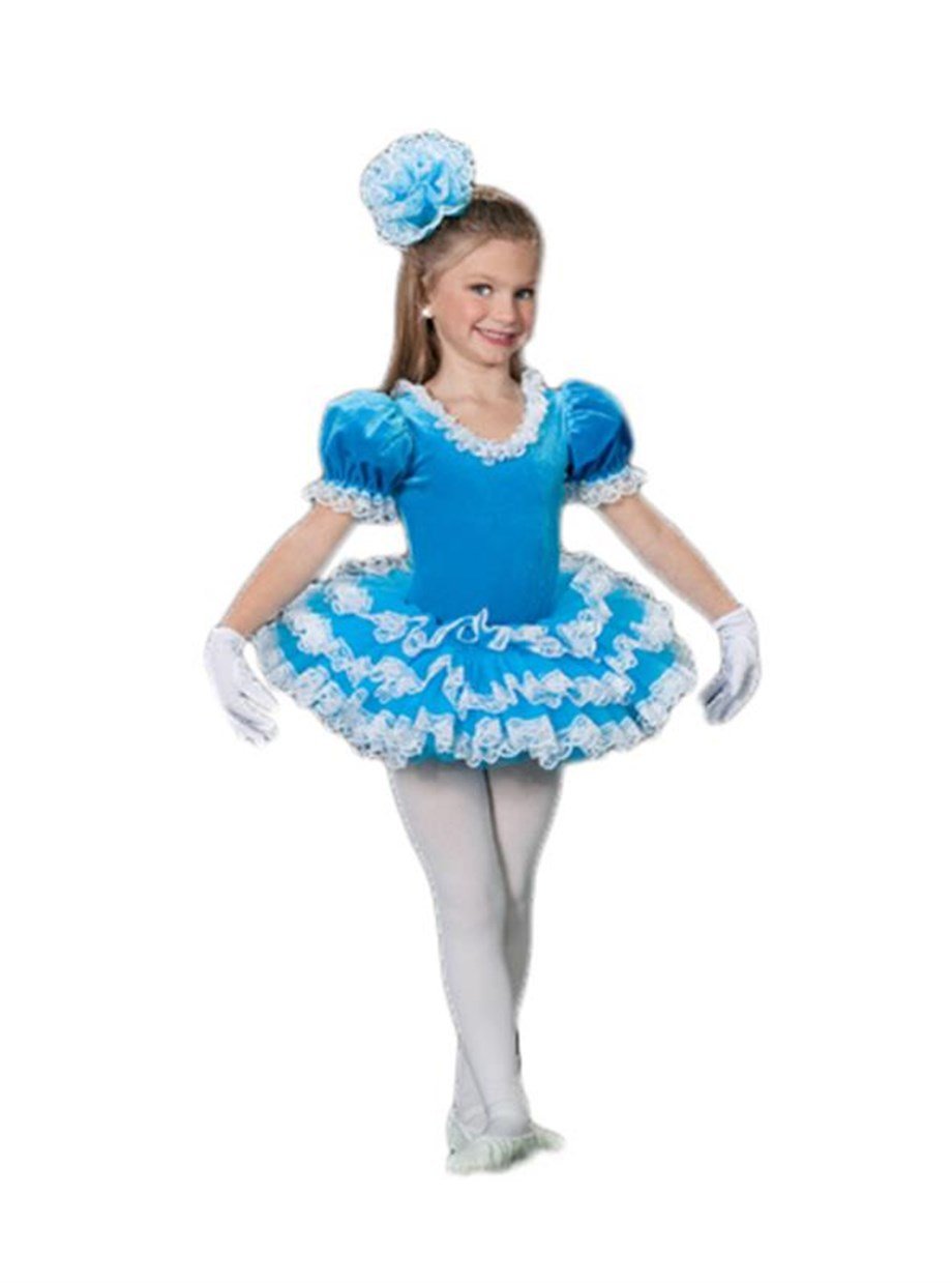 Dantelli Fırfır Tütü Bale Dans Kostümü BLK-23