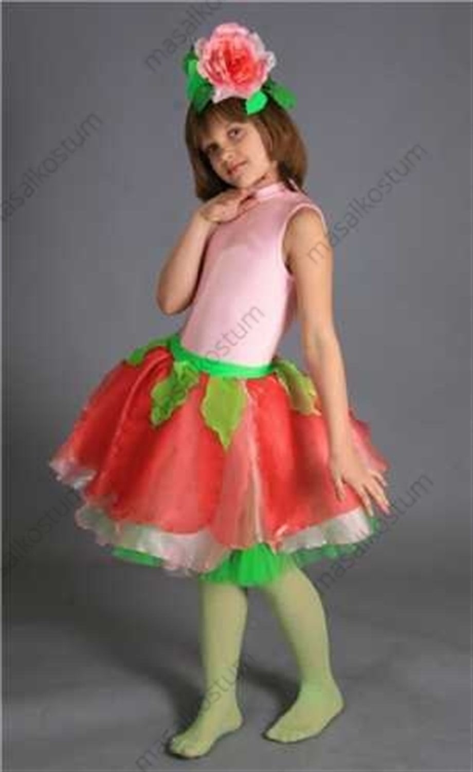 Gül Çiçeği Dans Kostümü