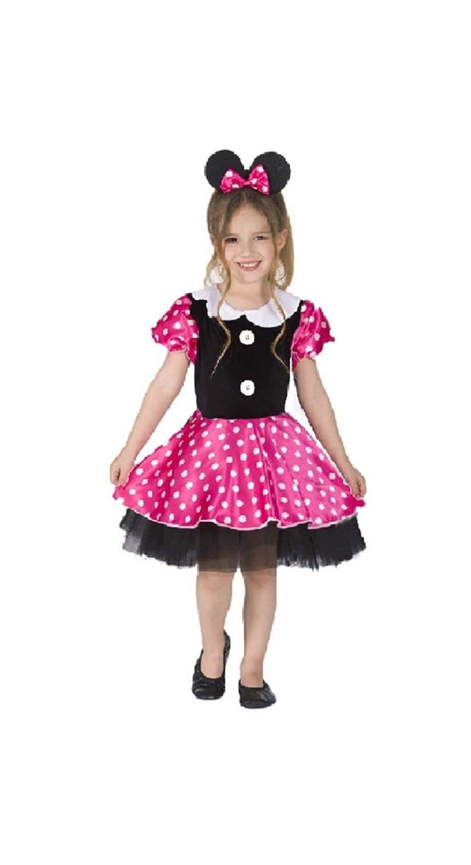 Minnie Mouse Kız Çocuk Elbise ve Taç Kostüm seti MSL-71