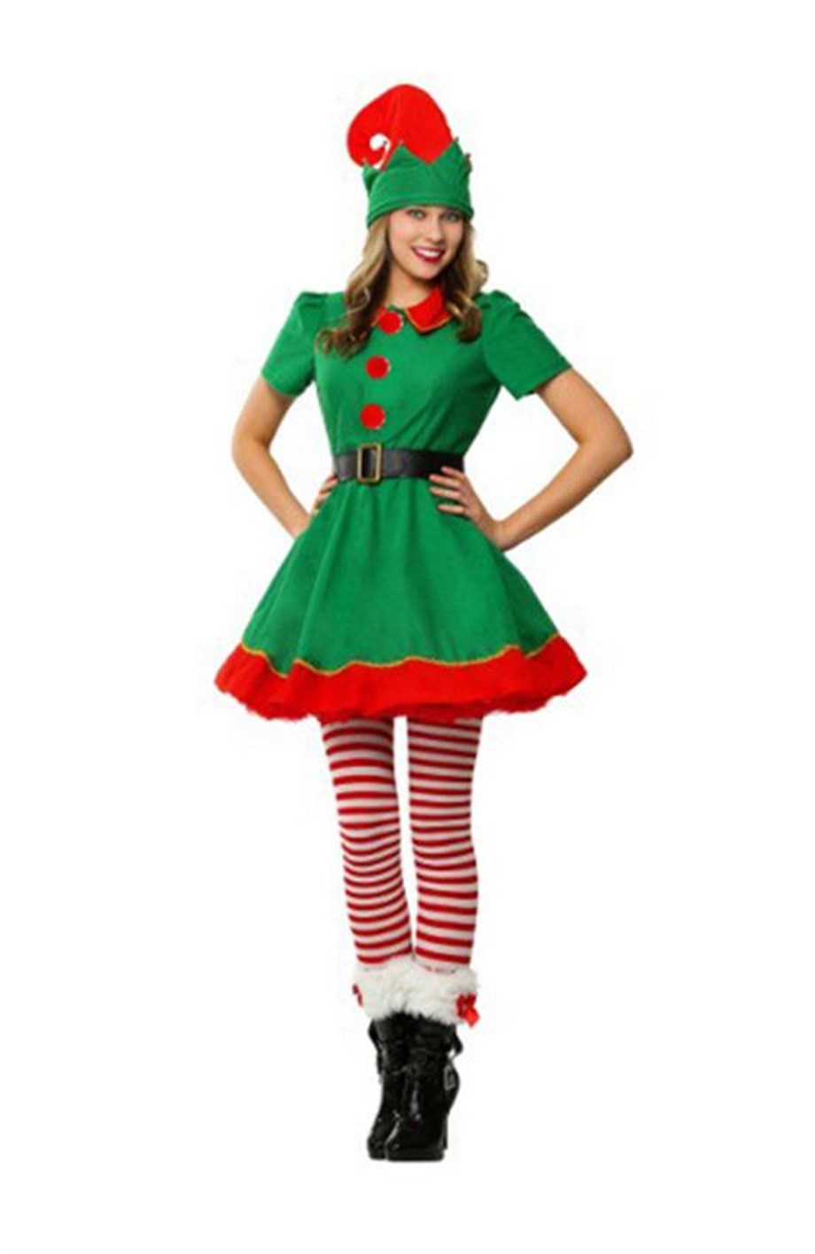 Noel Cüce Elf Bayan Kostümü