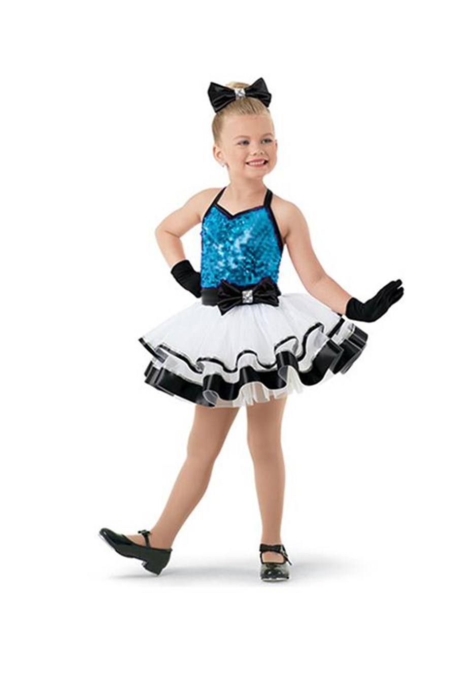 Payetli Dans Bale Kız Kostümü DS-48