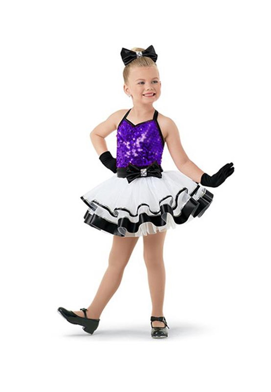 Payetli Dans Bale Kız Kostümü DS-48