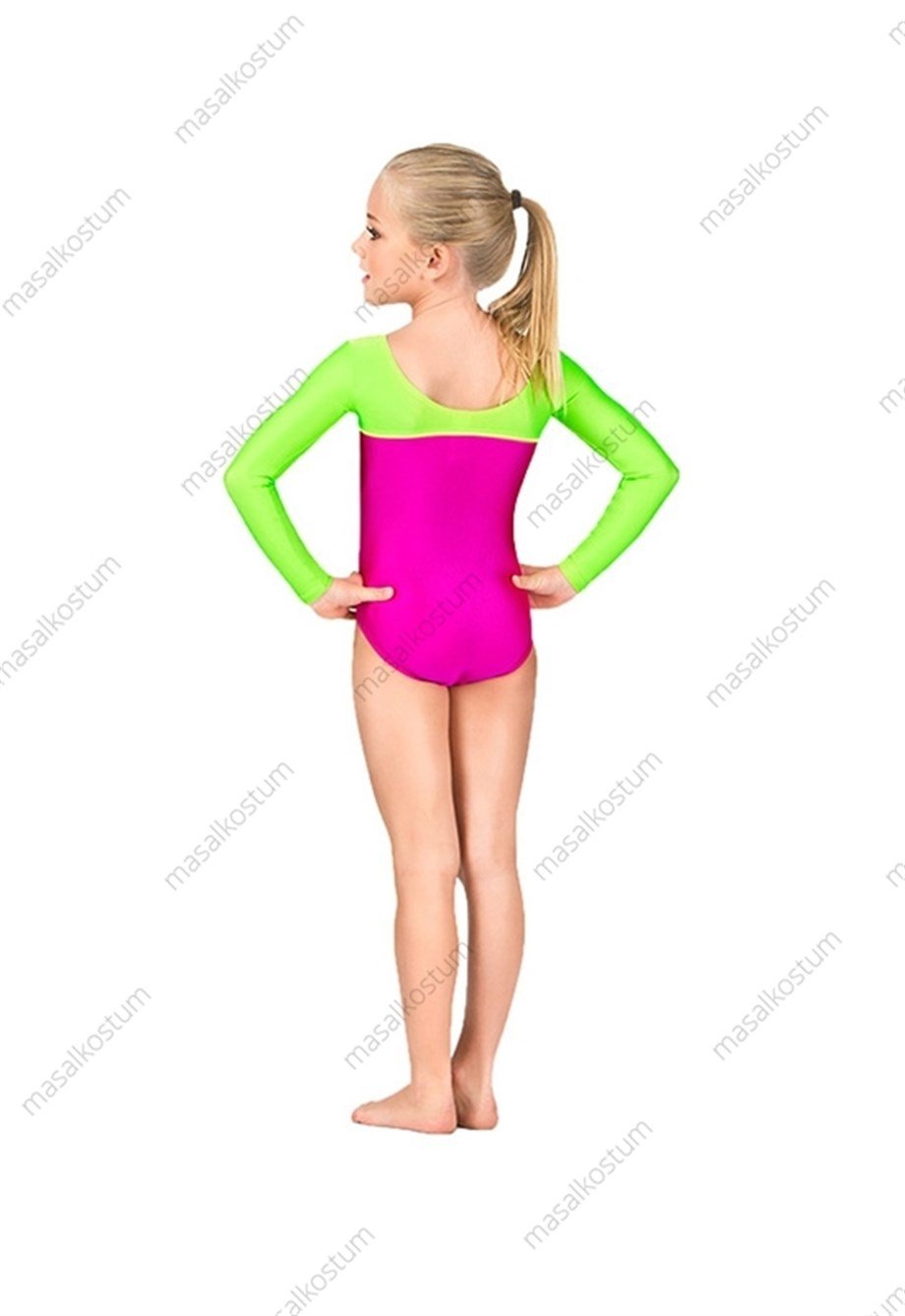 Uzun Kollu Parçalı Cimnastik Mayo JM-03