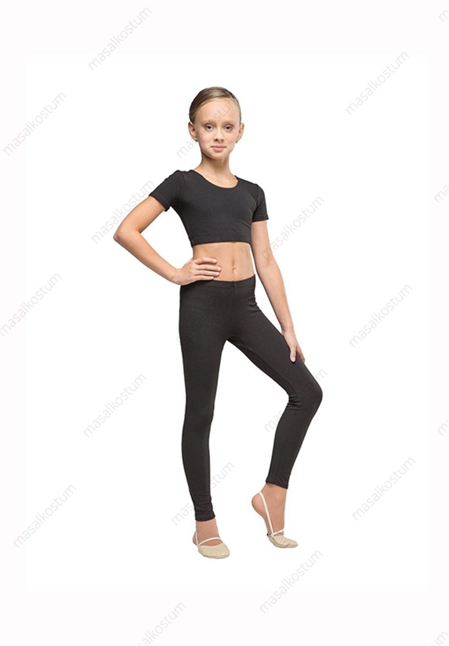 Uzun Tayt Çocuk Dans Bale Cimnastik Koton GYM-103