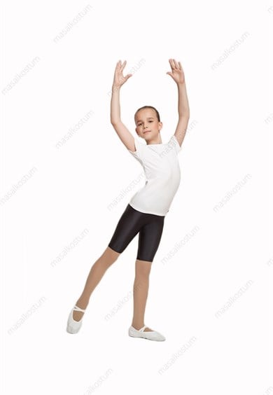 Diz Üstü Tayt Çocuk Cimnastik Dans Poliamid GYM-106