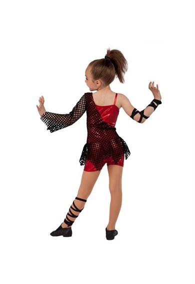 Fileli Modern Dans Kız Çocuk Kostümü DS-44