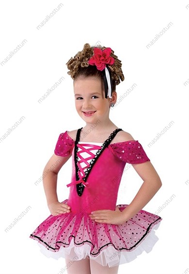 Fuşya Bale Dans Tütü Kostümü BLK-21