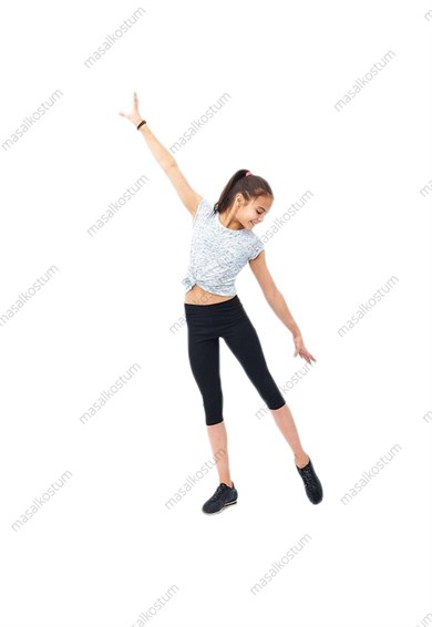 Kapri Tayt Çocuk Cimnastik Dans Bale Koton GYM-105