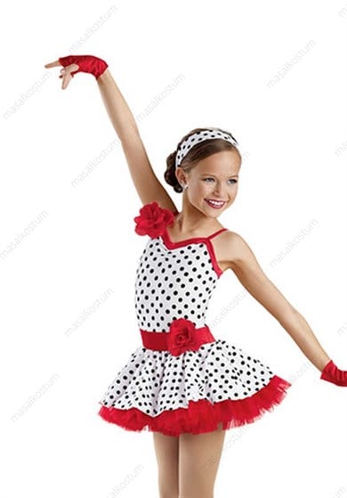 Kırmızı Gül Dans Kostümü DS-17