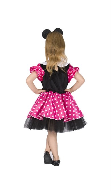 Minnie Mouse Kız Çocuk Elbise ve Taç Kostüm seti MSL-71