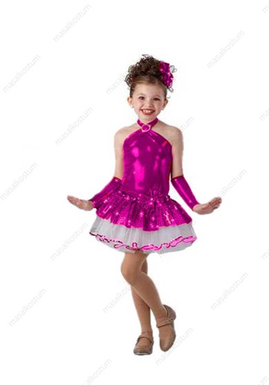 Modern Dans Parlak Çoçuk Kostüm DS-06