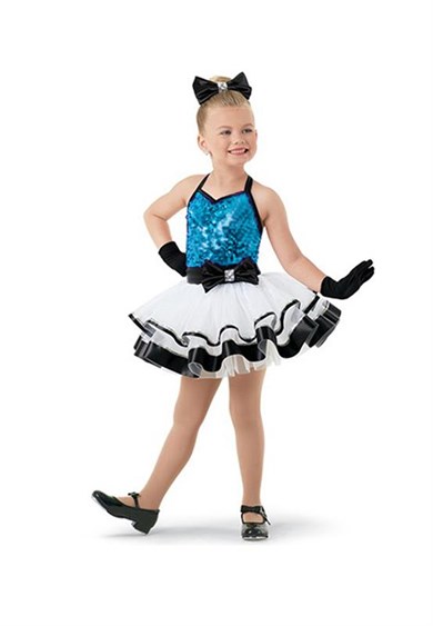Payetli Dans Bale Kız Kostümü DS-48