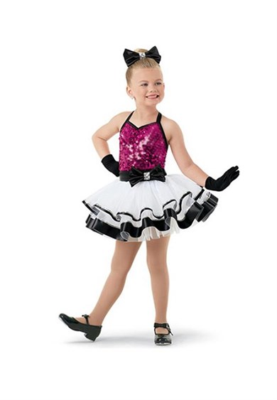 Payetli Dans Bale Kız Kostümü DS-48